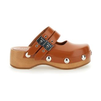 Philosophy di Lorenzo Serafini Schoenen, Dames, Bruin, 39 EU, Leer, Bruine Mary Jane Muiltjes Houten Zool