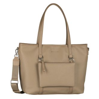 Tom Tailor Shopper TOM TAILOR Jamila, Damen, Gr. B/H/T: 43,5cm x 32cm x 13cm, beige (natur), Polyurethan, clean, gepflegt, unifarben, Taschen Shopper, ein Platzw