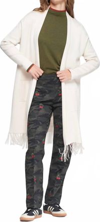 Vilagallo Eye-Catching Back Embellishment Cardigan In Cream