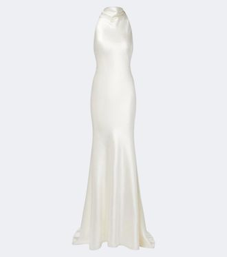 Danielle Frankel Bridal wool and silk gown