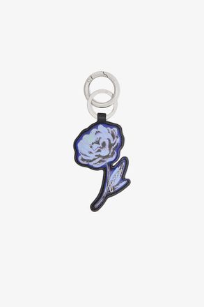 Ganni Black Flower Keyring