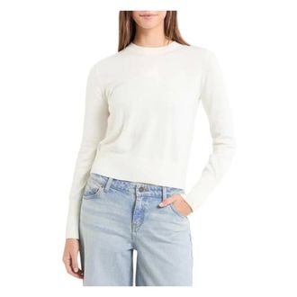 Guess Truien & Vesten, Dames, Wit, L, Katoen, Rondgebreide trui