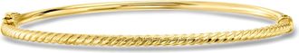 Ross-Simons Italian 10kt Yellow Gold Ribbed Bangle Bracelet