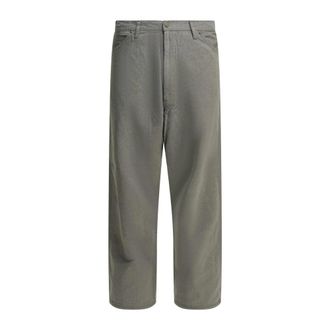 Beams Plus Pantalones de Trabajo de Sarga de Algod&oacute;n - Jeans - Hombre - Gris - M