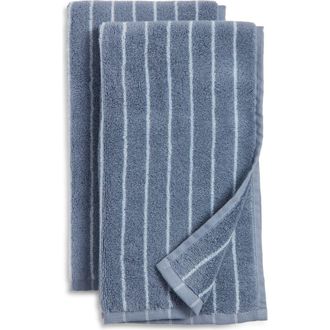 Nordstrom Hydrocotton Stripe Set of 2 Hand Towels in Blue Chip Multi at Nordstrom