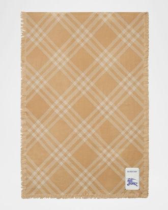 Burberry Wool & Silk Check EKD Scarf