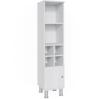 Vicco Armario de baño mediano Fynn, Blanco, 30 x 130.6 cm puerta pequeña