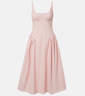 Proenza Schouler Solira seersucker midi dress