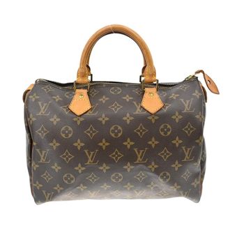 Louis Vuitton Speedy Handbag Monogram Canvas Brown Canvas Handbag (Pre-Owned)