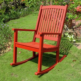 International Caravan Inc Acacia Large Rocking Chair