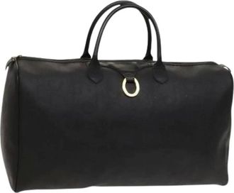 Dior Pre-owned Weekend Bags, female, Black, Size: ONE SIZE Pre-owned Trotter Canvas Boston Bag