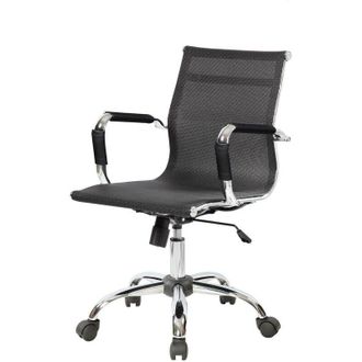 Dmora Dmora - Silla De Oficina Dardit, Silla Ejecutiva Con Reposabrazos, Silla De Oficina Ergon&oacute;mica, Negro, 63x54h106/116 Cm