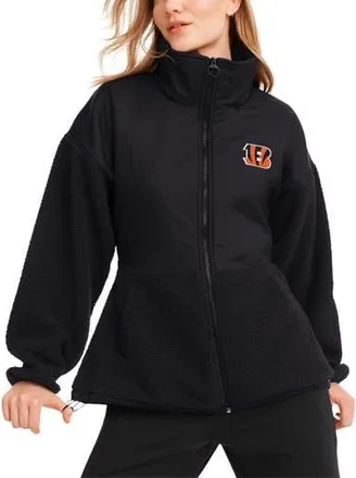 DKNY Womens DKNY Sport Black Cincinnati Bengals Drew Mixed Media Full-Zip Jacket at Nordstrom, Size X-Large