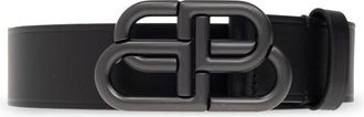 Balenciaga Riem met logo - unisex - Riemen - Zwart - 70 CM - Leer - Accessoires