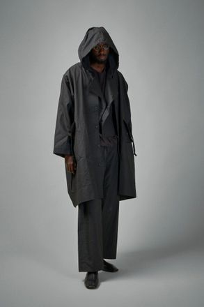 Jan-Jan Van Essche COAT 32 Long Loose Unlined Fit Coat With Detachable Collar
