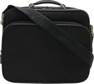 Prada Pre-owned Nylon Briefcase - - Pre-owned - Donna - Nero - ONE SIZE