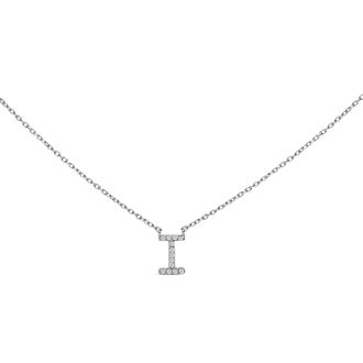 House of Brilliance 10K Gold Diamond Accent A-Z Block Initial Pendant Necklace