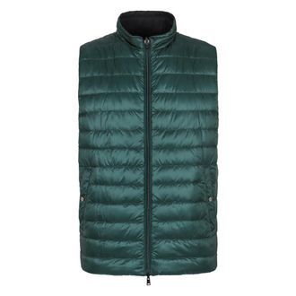 Herno Vests, male, Green, Size: 2XL Reversible Nylon Gilet