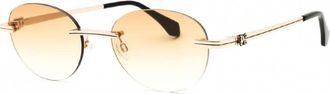 Palm Angels Unisex Black Oval Sunglasses PERI10HCRYSTAL 7622