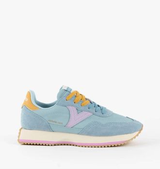 Victoria Womens Cosmos Leather Sneakers In Azul