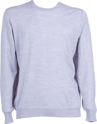 Fedeli Heathered Crew Neck Long Sweater