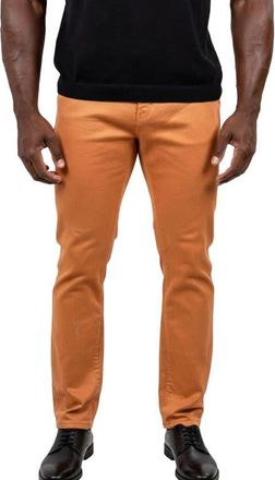 Maceoo Marthyr002 Slim Tapered Stretch 5-Pocket Pants in Orange at Nordstrom, Size 28