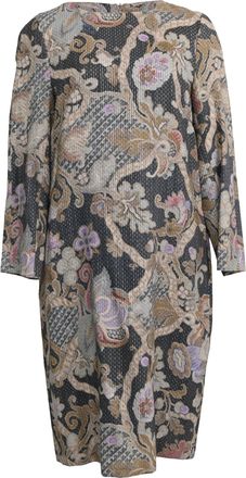 Dries Van Noten Long Coat in Floral Print Wool