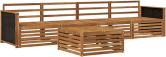 vidaXL Conjunto De Sof&aacute;s De Exterior 5 Uds. Natural Vidaxl