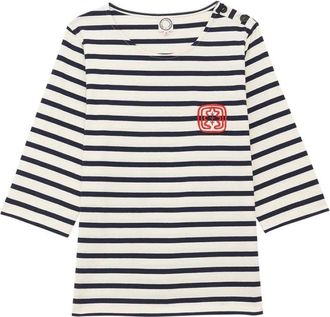 Ines De La Fressange Marianna Top - Dames - Longsleeves - Blauw - S - Katoen - Tops