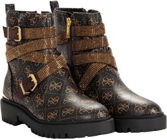 Guess Ornina - Dames - Enkellaarsjes - Bruin - 36 EU - Leer - Schoenen