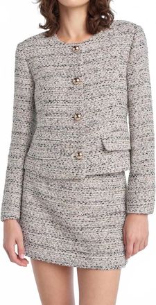 Favorite Daughter Spencer Skort In Pink Tweed