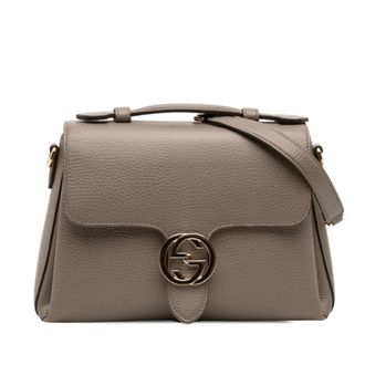 Gucci Pre-owned Gucci Small Dollar Calf Interlocking G Satchel Ladies EXM658KEBKF5KH7D