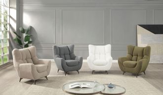 Atlantic Home Collection Sessel »Shawn« mit Federkern, trendy Bezug mit Teddyoptik