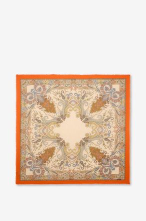 Etro Quadratisches Halstuch aus Baumwollmischung mit Jacquardmuster Aida