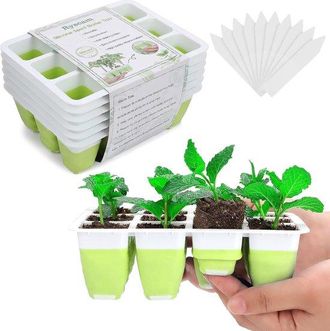 OEM Kit Reutilizable Para El Cultivo De Semillas, Bandeja De Silicona Cultivo Pl&aacute;ntulas, Rejilla Desplegable Flexible, Amarillo, 17,5 X 13,5 X 5,5 Cm
