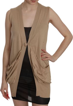 Pink Memories pink MEMORIES 100% Cotton Sleeveless Cardigan Top Womens Vest