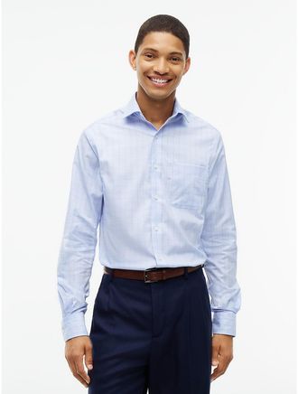 Tommy Hilfiger Mens Regular Fit Plaid THFlex Dress Shirt - Green - 14.5/32-33