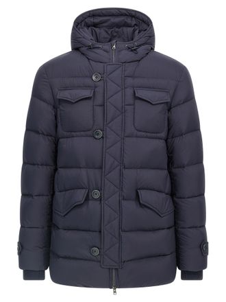 Herno Blue Polyamide Full-Length Mens Jacket