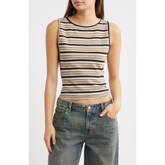 PacSun Faith Striped Tank in Beige Stripe at Nordstrom, Size Xx-Small
