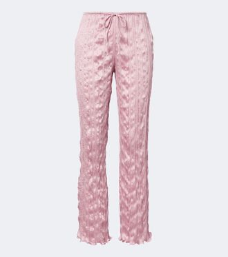 Poss&eacute; Esme satin straight pants