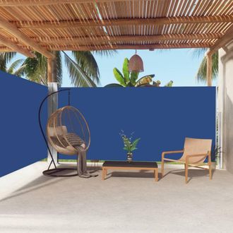 Berkfield Home Retractable Side Awning Blue 180x600 cm