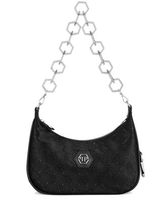 Philipp Plein Borsa a spalla con monogramma - Nero