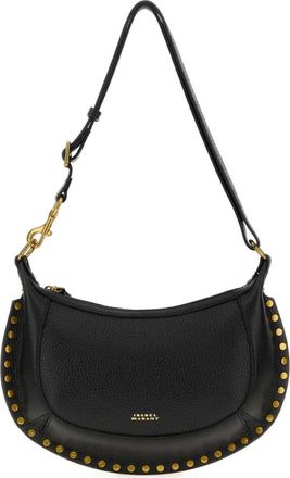 Isabel Marant Black Oskan Moon Medium Shoulder Bag