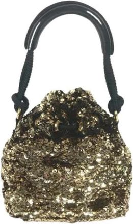 Louis Vuitton Pre-owned Vintage Spangle Bucket Bag - Dames - Vintage Tas - Beige - ONE Size - Leer - Vintage