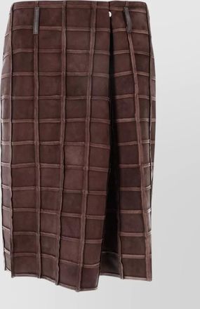 Niccol&ograve; Pasqualetti suede pleated skirt