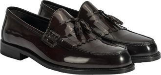 Desa Man Slip-On Loafers - Leather Upper, Tassel Detail, Flat Heel, Breathable | Bordeaux - 45
