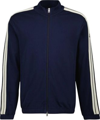 Moncler Zip-up Cardigan - Heren - Vesten met rits - Blauw - L - Katoen - Hoodies & sweatvesten