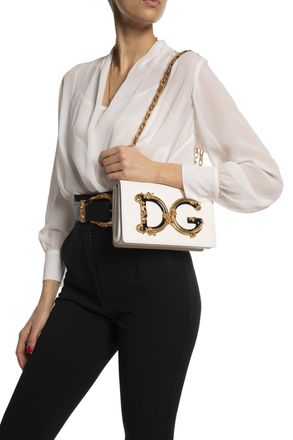 Dolce & Gabbana DG Girls Shoulder Bag, Womens, Cream