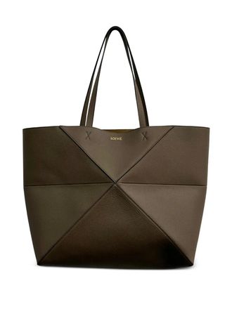 Loewe Borsa a spalla Puzzle Fold grande - Marrone