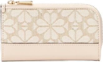 Kate Spade New York devin spade floral jacquard bifold wallet in Natural Multi at Nordstrom